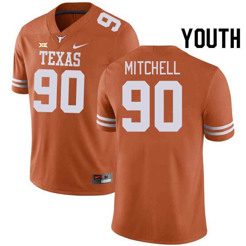 Youth #90 Sydir Mitchell Texas Longhorns College Football Jerseys Stitched-Orange